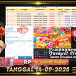 BUKTI JACKPOT SLOT SWEET BONANZA TERPERCAYA DI INDONESIA TGL 14-09-2025
