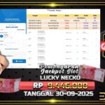 BUKTI JACKPOT SLOT PG SOFT LUCKY NECKO TERPERCAYA DI INDONESIA TGL 30-09-2025