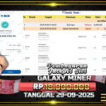 BUKTI JACKPOT SLOT PG SOFT GALAXY MINER TERPERCAYA DI INDONESIA TGL 29-09-2025