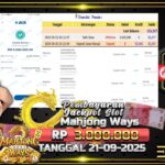 BUKTI JACKPOT SLOT MAHJONG WAYS TERPERCAYA DI INDONESIA TGL 21-09-2025