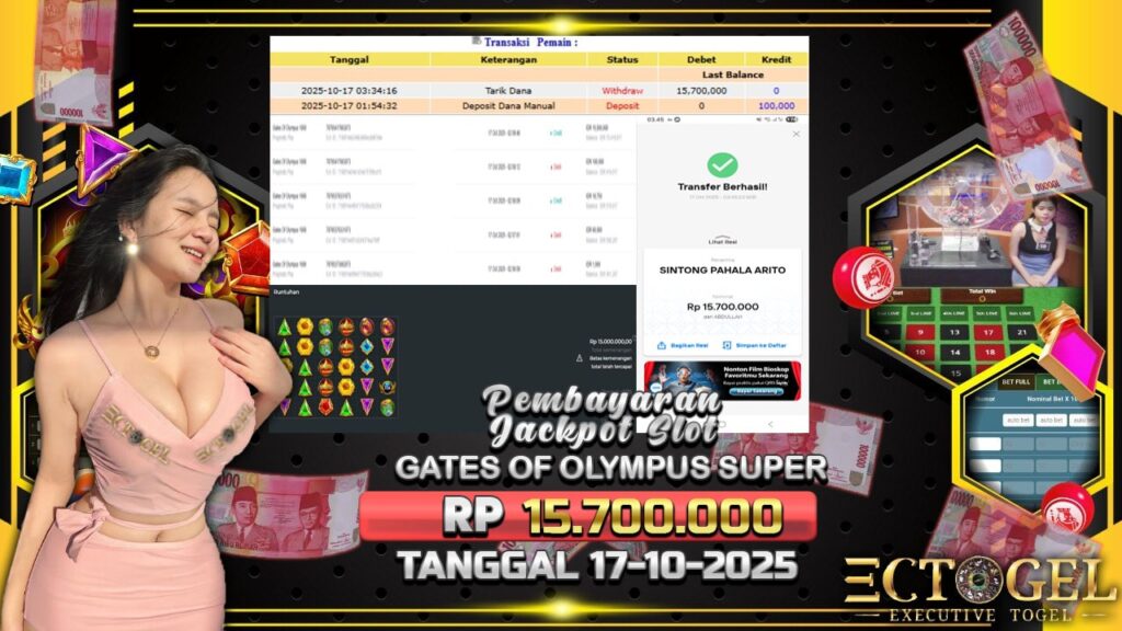 BUKTI JACKPOT SLOT GATES OF OLYMPUS SUPER SCATTER TERPERCAYA DI INDONESIA TGL 17-10-2025