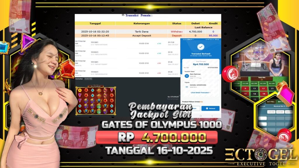 BUKTI JACKPOT SLOT GATES OF OLYMPUS 1000 TERPERCAYA DI INDONESIA TGL 16-10-2025