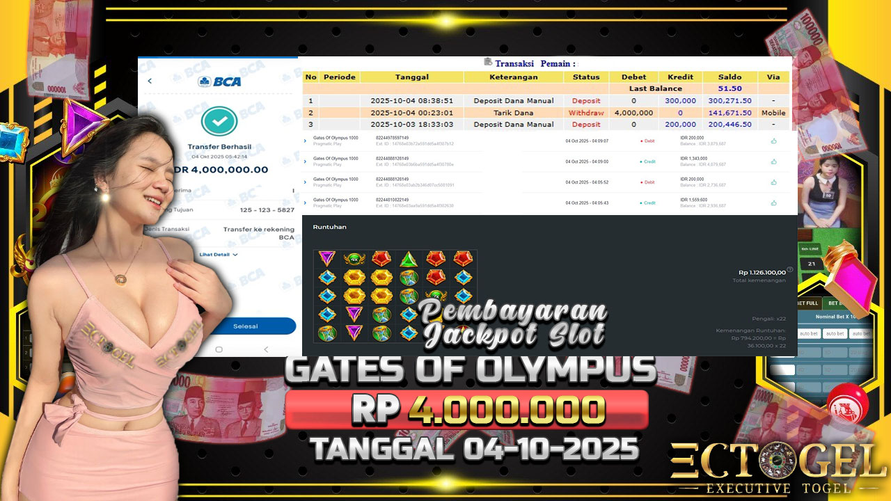 BUKTI JACKPOT SLOT GATES OF OLYMPUS 1000 TERPERCAYA DI INDONESIA TGL 04-10-2025