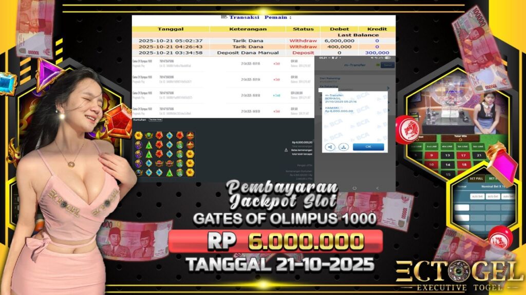 BUKTI JACKPOT SLOT GATES OF OLYMPUS 1000 TERPERCAYA DI INDONESIA TGL 21-10-2025
