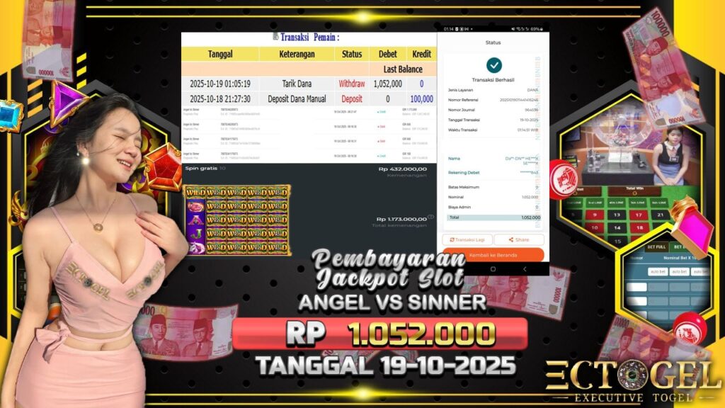 BUKTI JACKPOT SLOT ANGEL VS SINNER TERPERCAYA DI INDONESIA TGL 19-10-2025