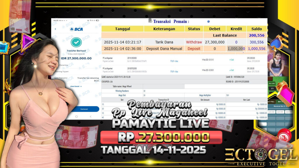 BUKTI JACKPOT PP LIVE MAGAHEEL TERPERCAYA DI INDONESIA TGL 14-11-2025