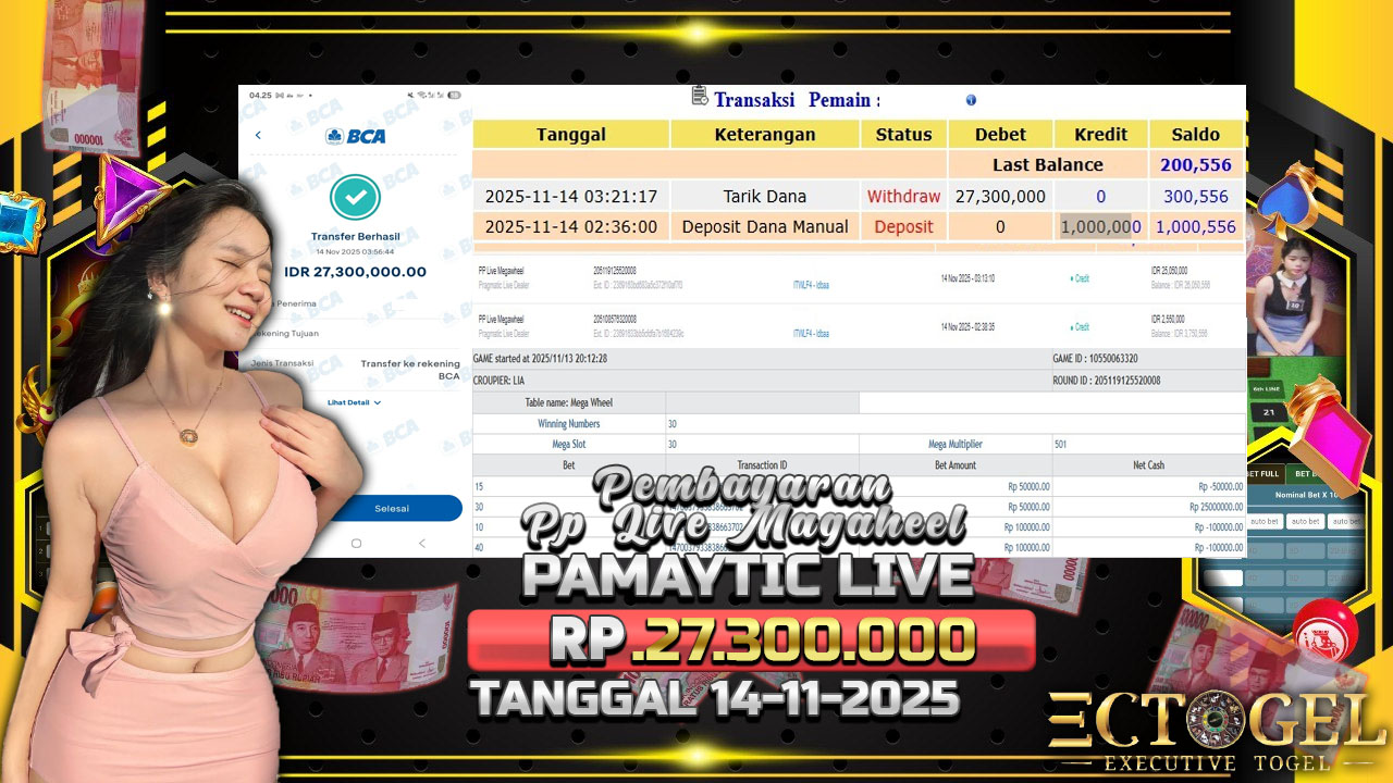 BUKTI JACKPOT PP LIVE MAGAHEEL TERPERCAYA DI INDONESIA TGL 14-11-2025
