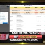 BUKTI JACKPOT MAHJONG WAYS TERPERCAYA DI INDONESIA TGL 19-11-2025