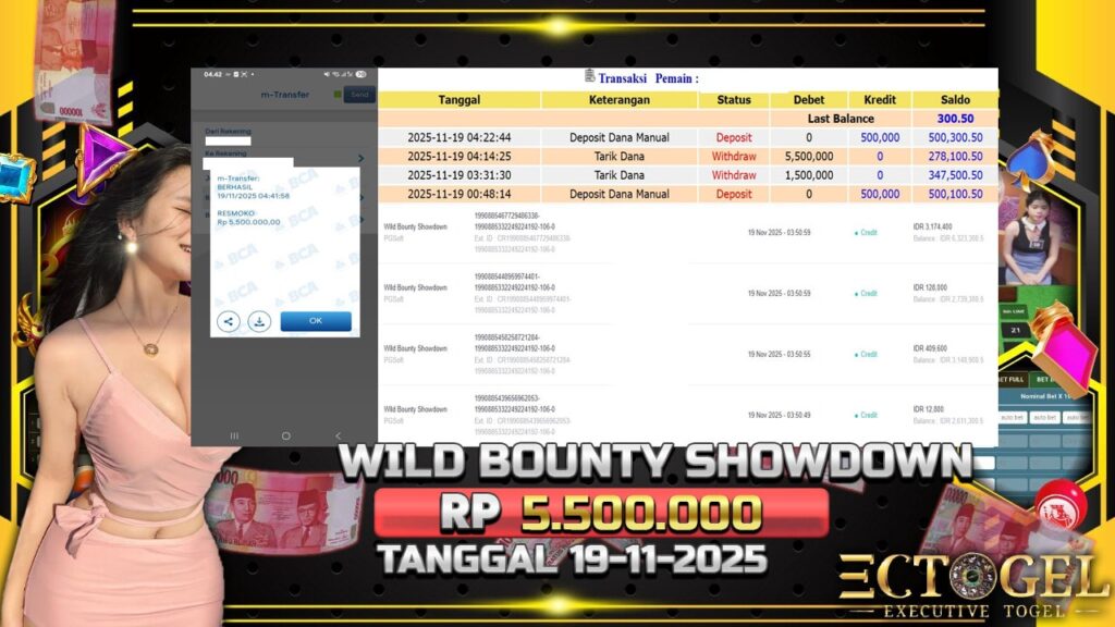 BUKTI JACKPOT WILD BOUNTY SHOWDOWN TERPERCAYA DI INDONESIA TGL 19-11-2025