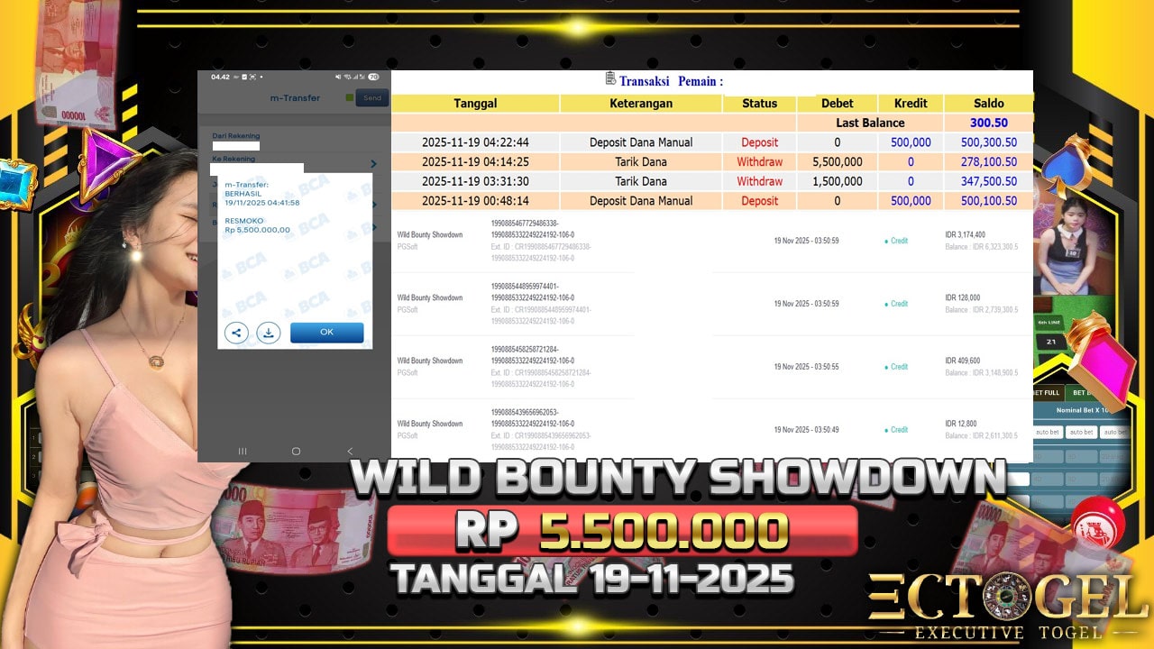 BUKTI JACKPOT WILD BOUNTY SHOWDOWN TERPERCAYA DI INDONESIA TGL 19-11-2025